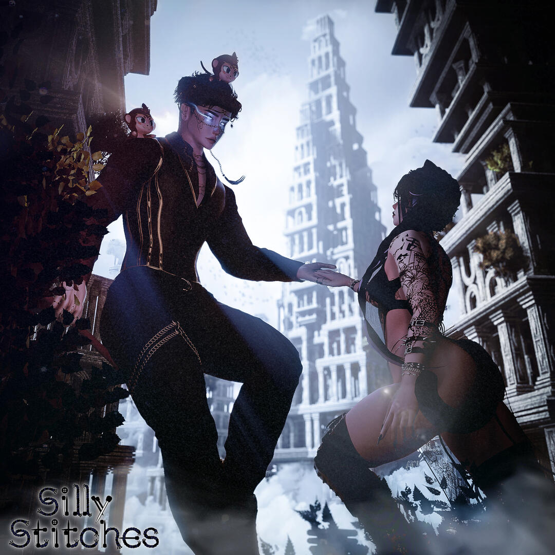 2025 Render Commission for s7y for Our avatars Kinkoji & Zura