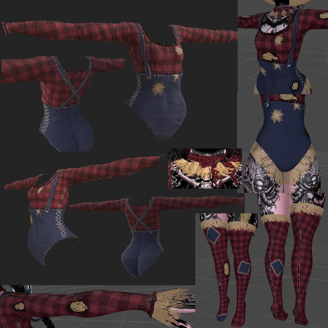 2026 Asset Set Commission for DollHouse (Scarecrow Themed Outfit)